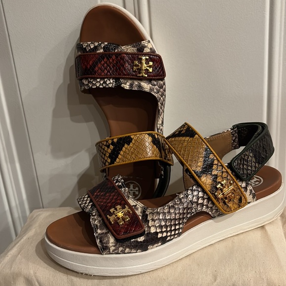 Tory Burch Women\'s Kira Sport Sandals Snake Print